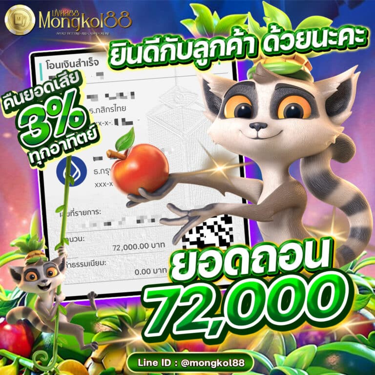 Return Bonus 72000 baht